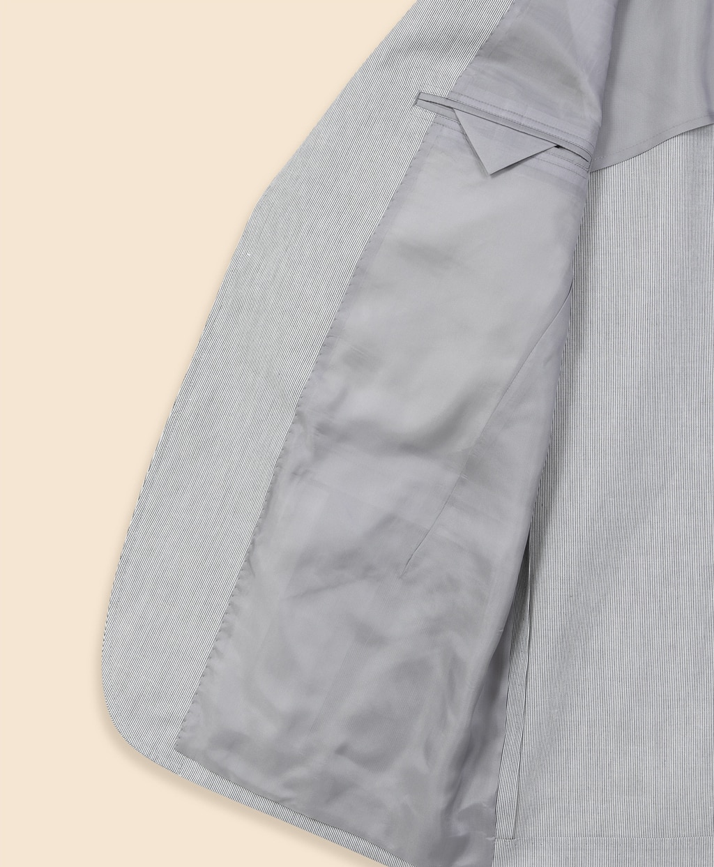 コットン／ラミー　コードレーン　段返り３釦　No.1サックジャケット　Traditional5