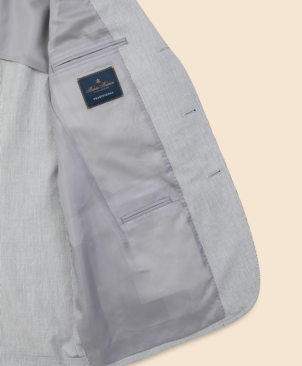 コットン／ラミー　コードレーン　段返り３釦　No.1サックジャケット　Traditional6