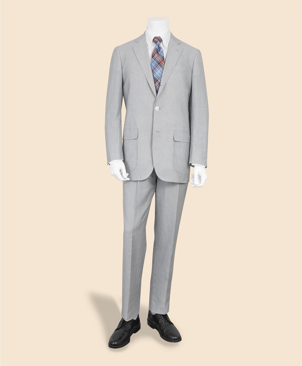 コットン／ラミー　コードレーン　プレーンフロント　トラウザーズ　Traditional4