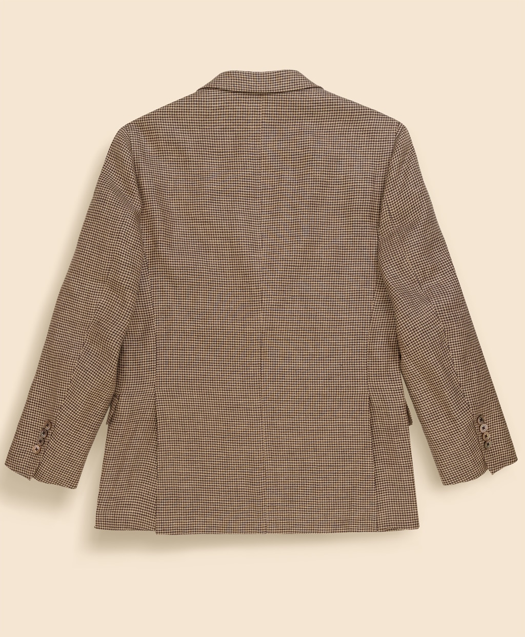 アイリッシュリネン　ハウンドトゥース　シングル２釦アンコンジャケット　Classic2