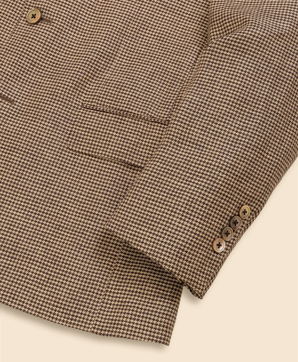 アイリッシュリネン　ハウンドトゥース　シングル２釦アンコンジャケット　Classic3