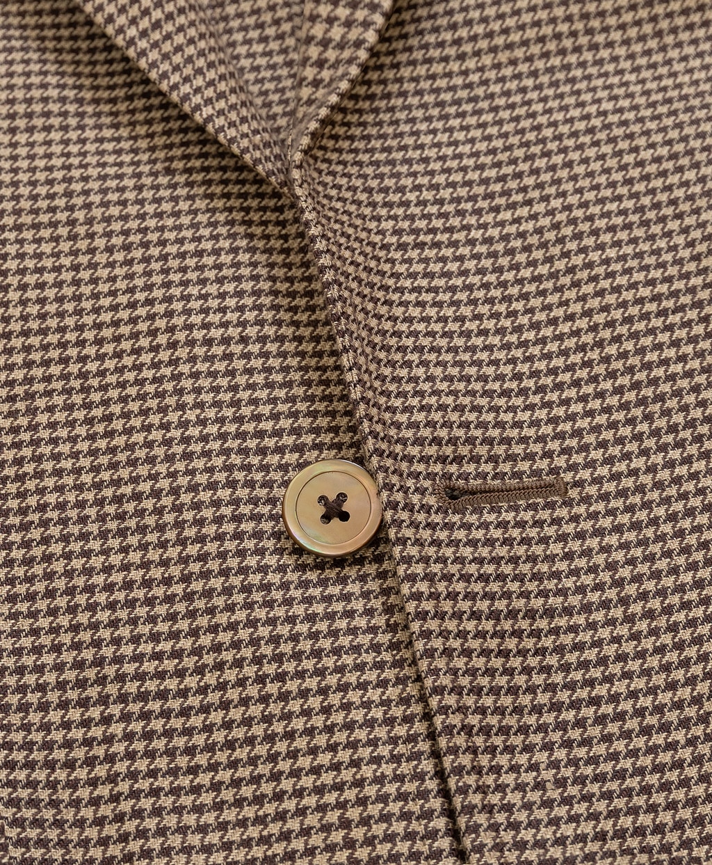 アイリッシュリネン　ハウンドトゥース　シングル２釦アンコンジャケット　Classic4