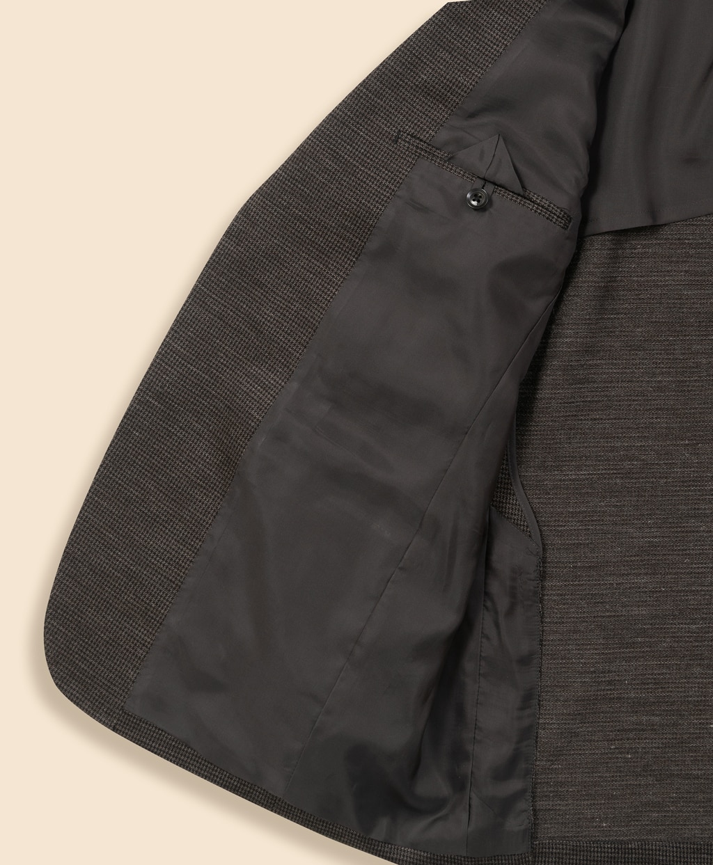 コットン／リネン　ニット　マイクロハウンドトゥース　シングル2釦ジャケット　Classic5