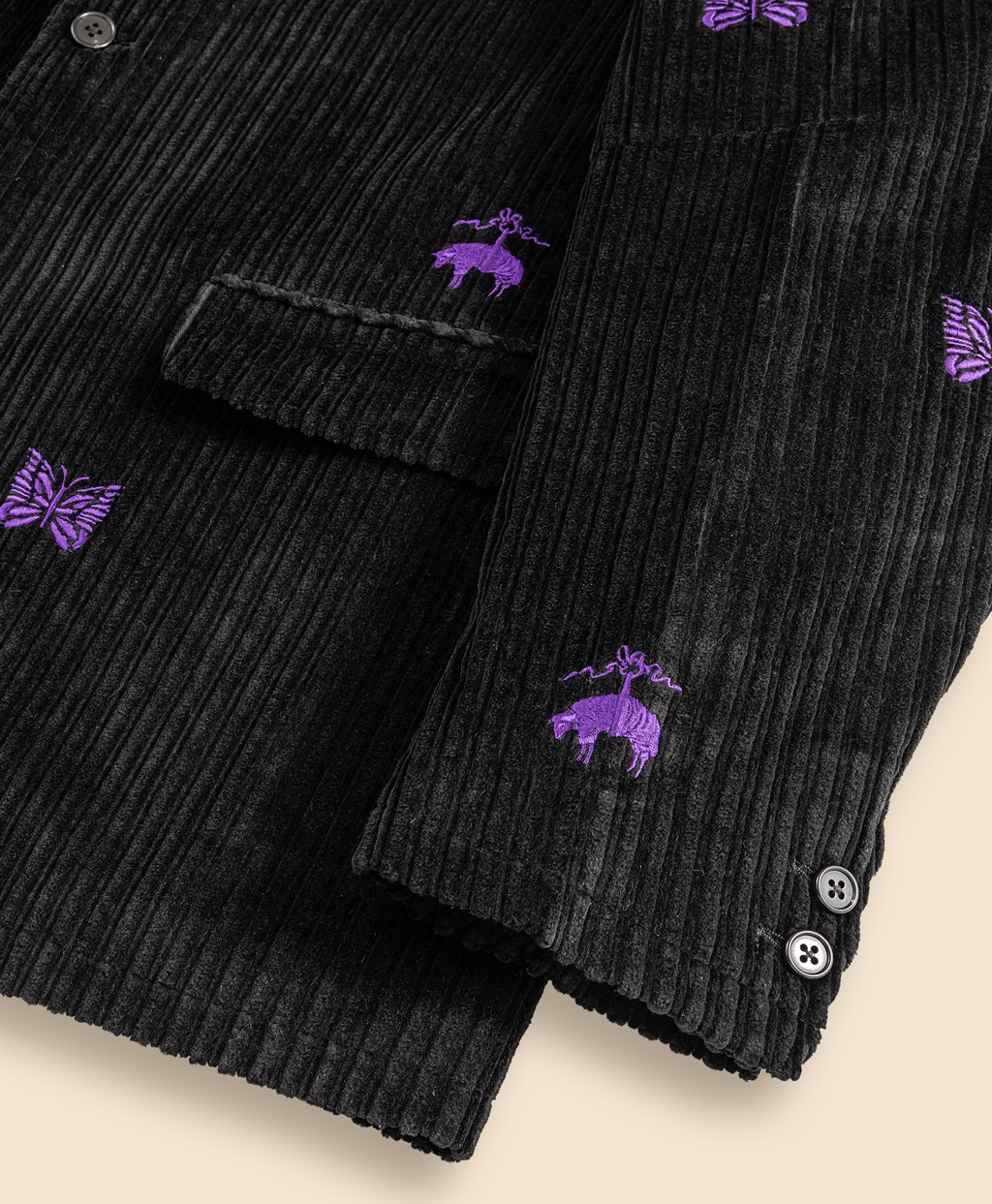 Brooks Brothers × NEEDLES　コットンコーデュロイ　GFパピヨン　リラックスフィット　段返り3釦ジャケット3