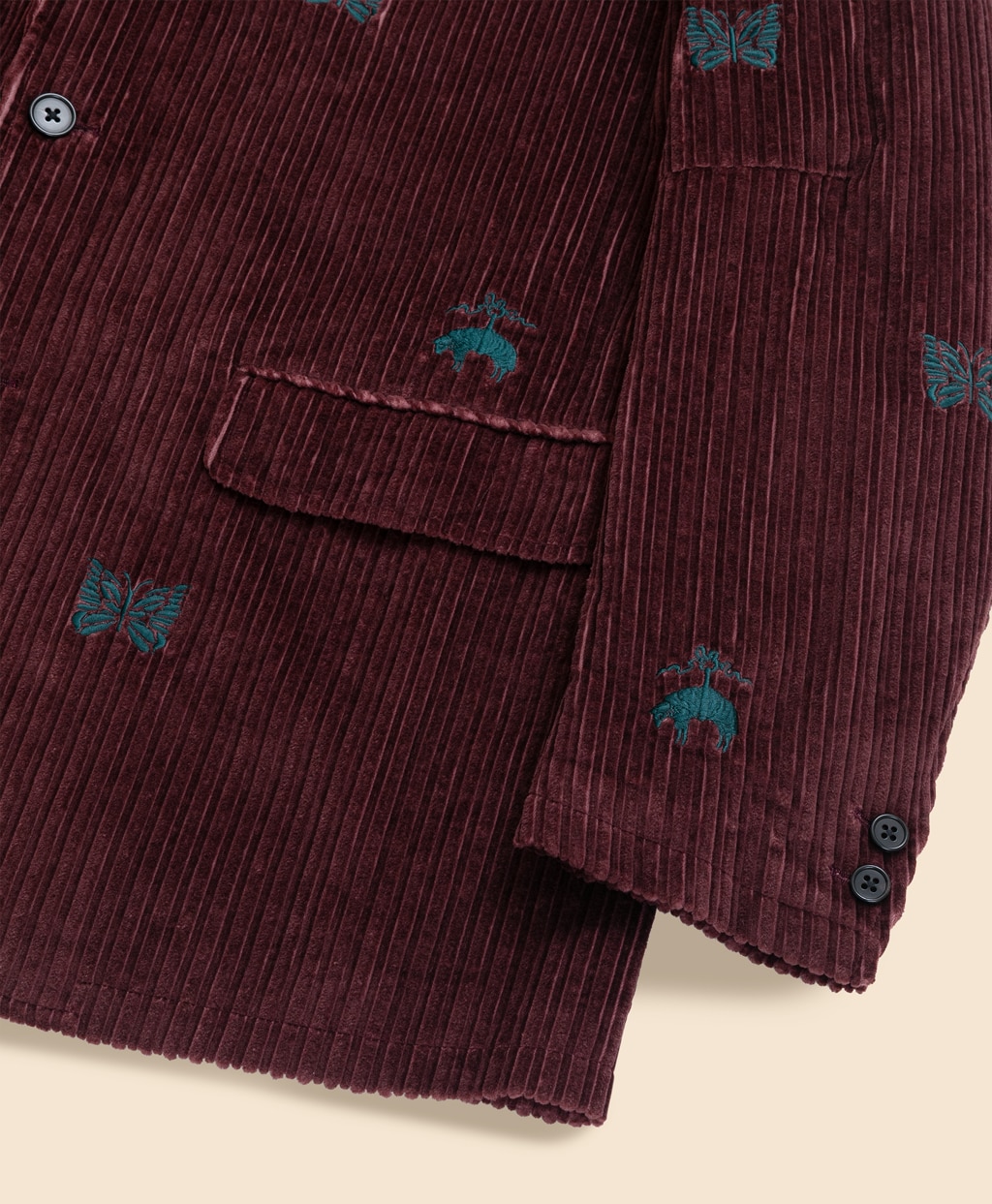 Brooks Brothers × NEEDLES　コットンコーデュロイ　GFパピヨン　リラックスフィット　段返り3釦ジャケット3
