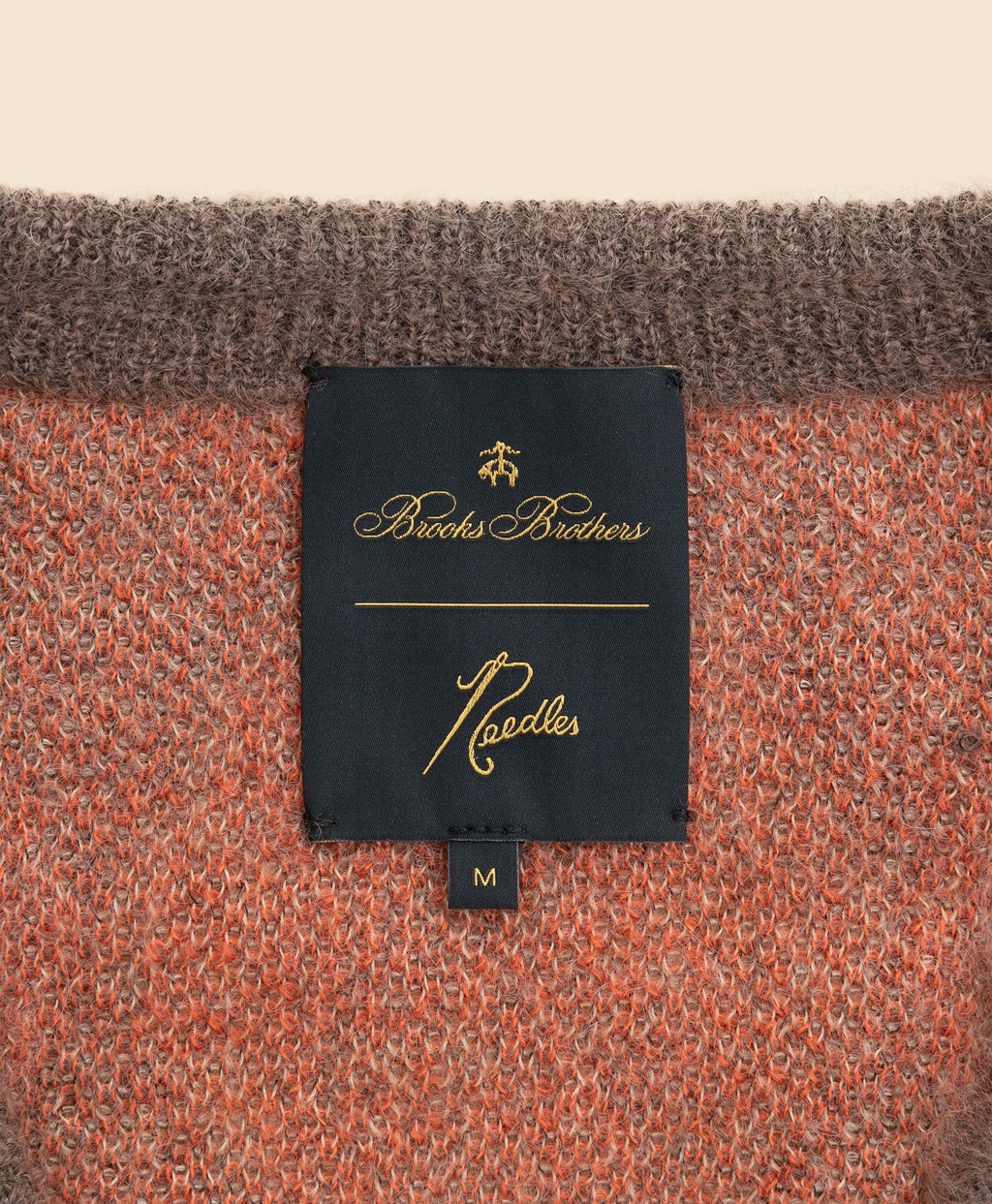 Brooks Brothers × NEEDLES　モヘア／ウール　アーガイル　Vネックセーター5