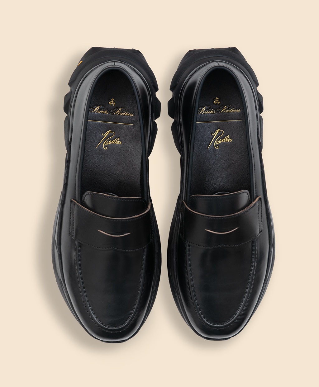 Brooks Brothers × NEEDLES　シェルコードバン　コインローファースニーカー2