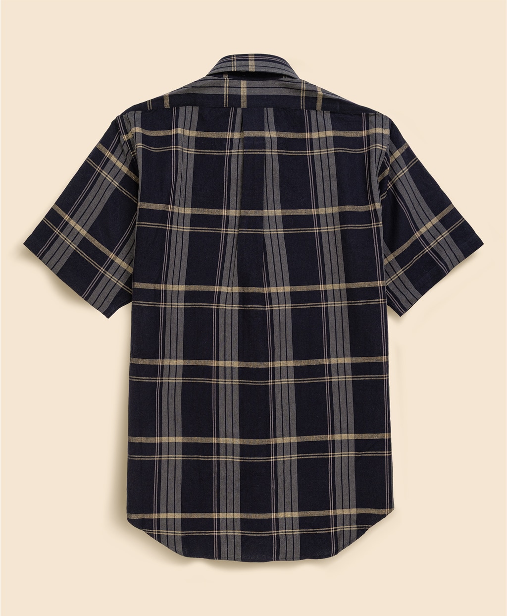 【The Refined MADRAS】 インディアマドラスコットン　６つ釦　ショートスリーブ　ポロカラーシャツ　Traditional Fit4