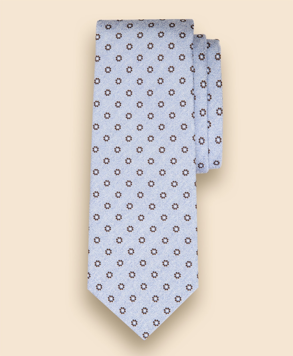 シルク／コットン　メランジ　フラワーモチーフタイ1