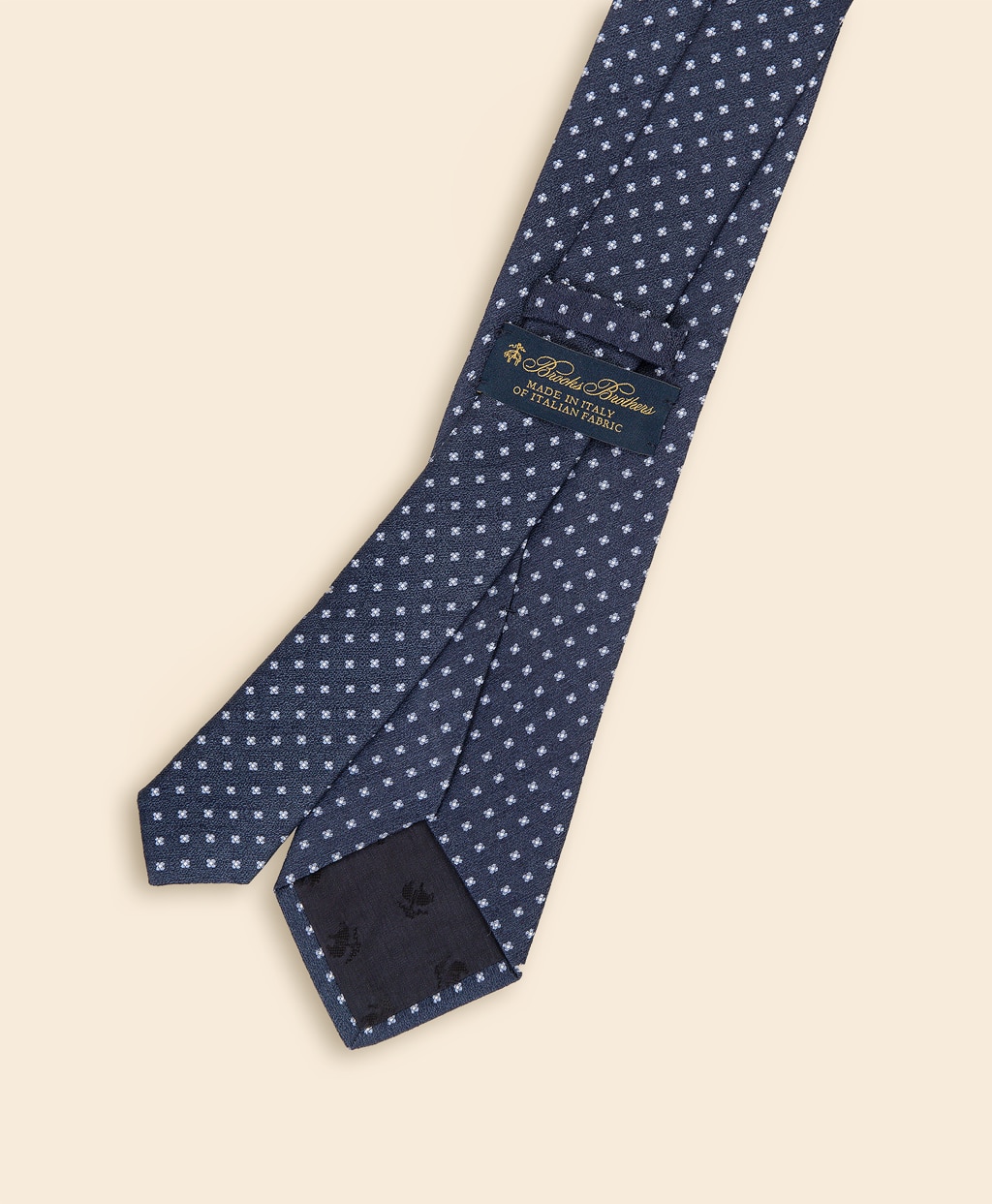 リネン／シルク　メランジ　スモールフラワーモチーフタイ2