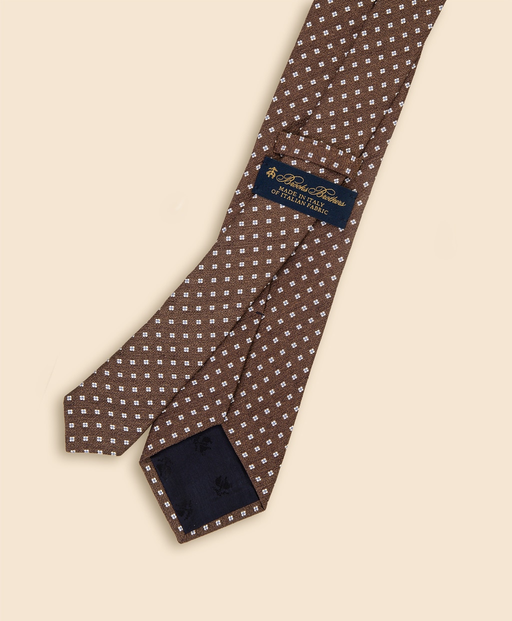 リネン／シルク　メランジ　スモールフラワーモチーフタイ2