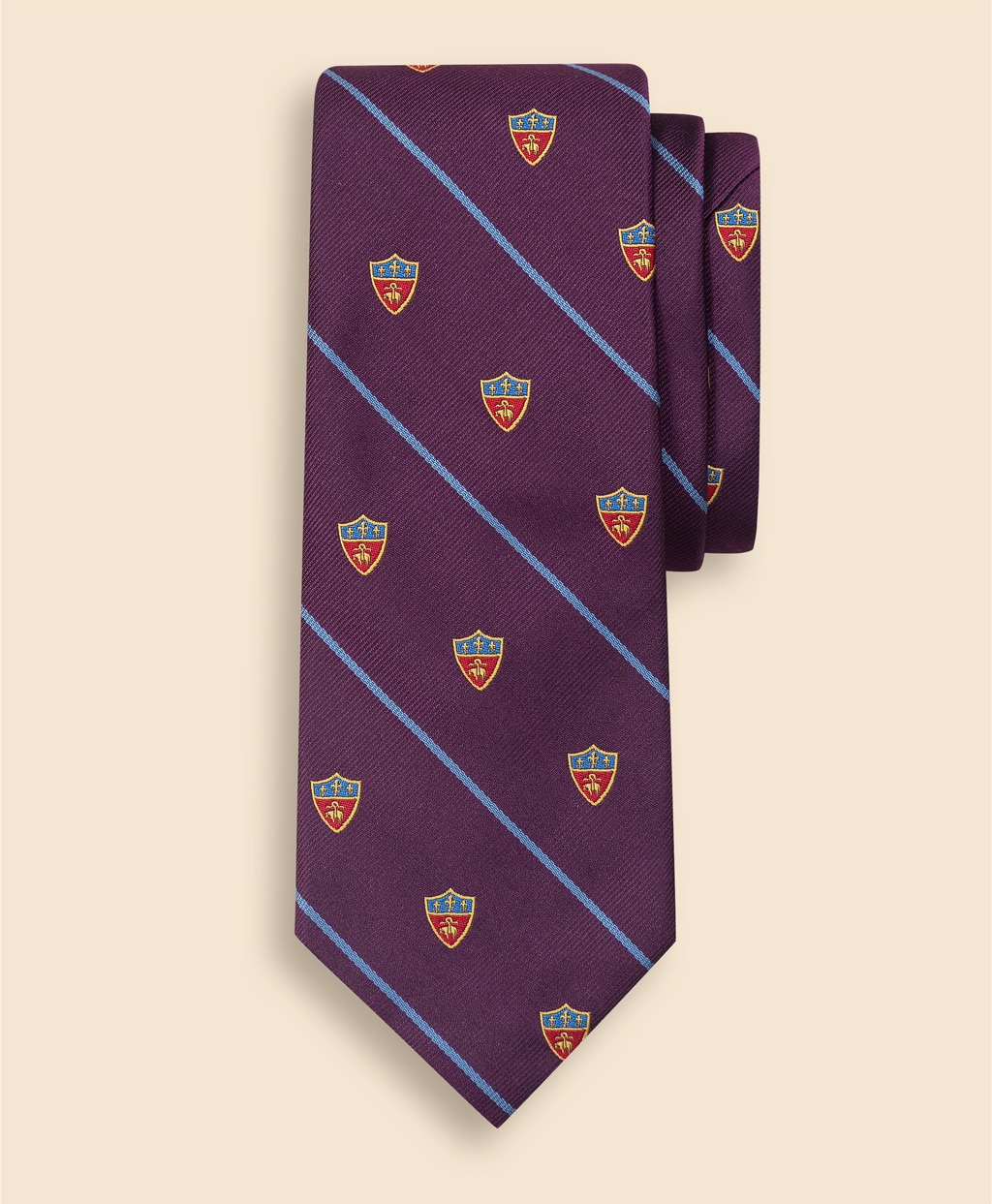 シルク　クレスト　BB#3ストライプ　レップタイ