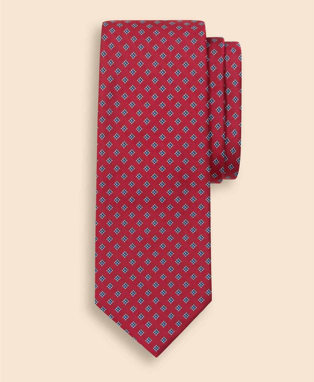 シルク　スクエアモチーフ　ジャカードタイ1