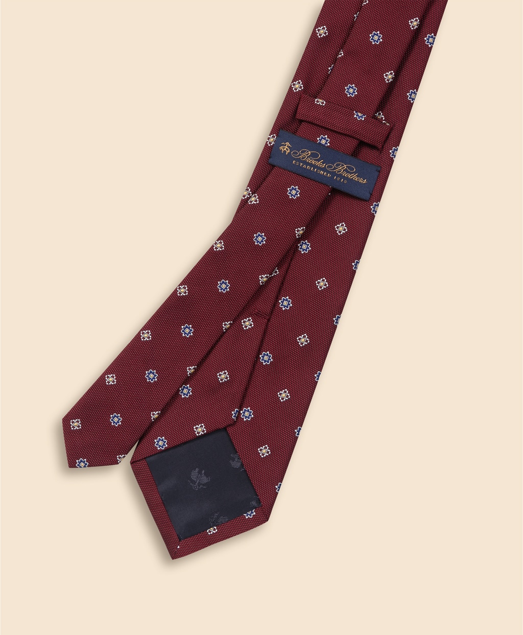 シルク　スクエア×フラワー　ジャカードタイ2