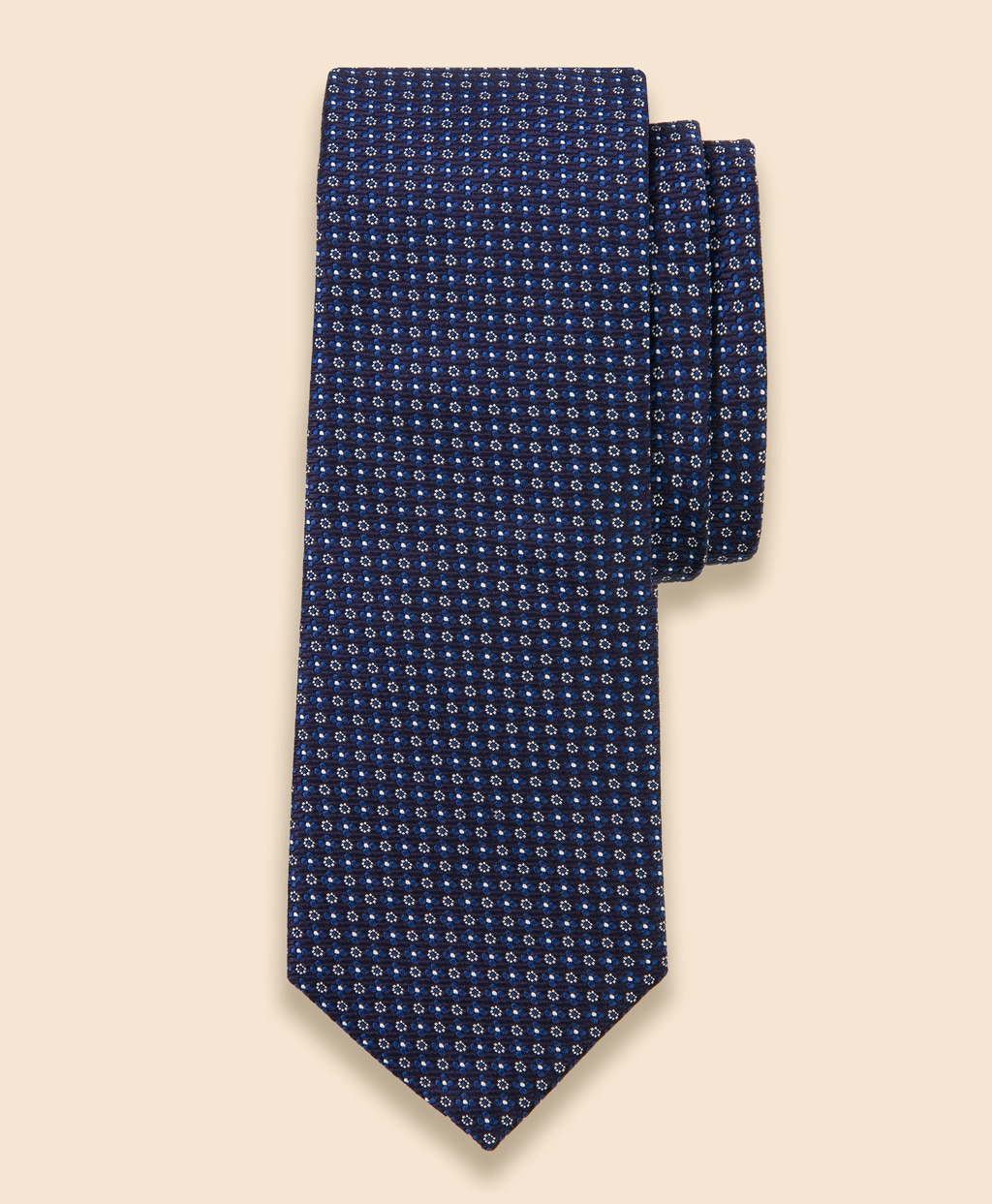 シルク　マイクロフラワーモチーフ　ジャカードタイ1