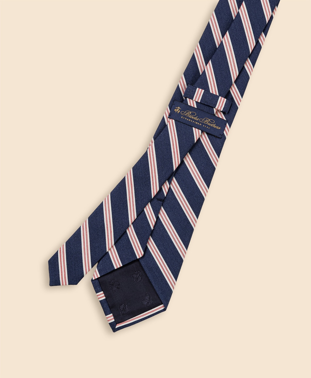 シルク／コットン　サテン　BB#1ミニストライプ　レップタイ2