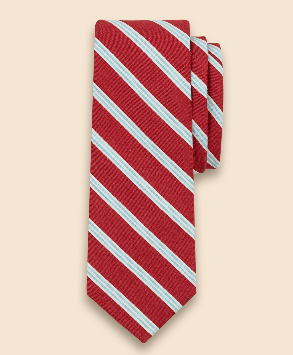 シルク／コットン　サテン　BB#1ミニストライプ　レップタイ1