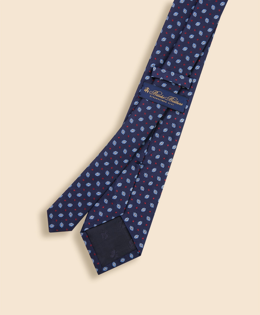 シルク　フラワー×ドットモチーフ　ジャカードタイ2