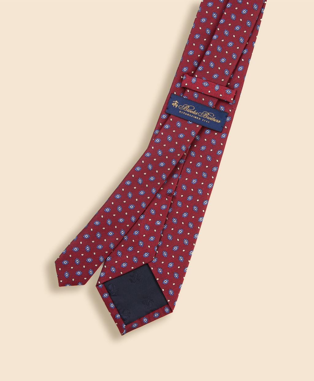 シルク　フラワー×ドットモチーフ　ジャカードタイ2