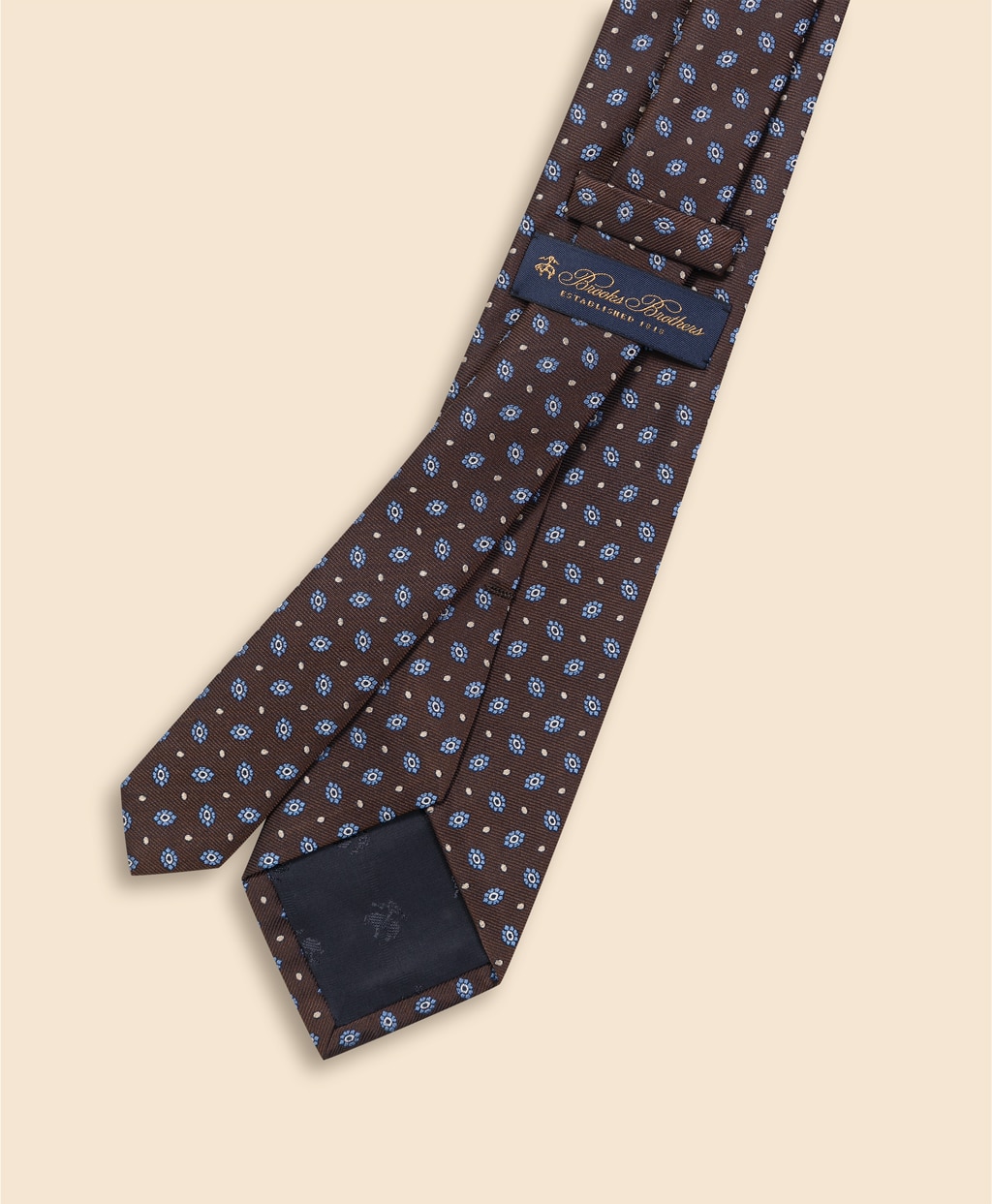 シルク　フラワー×ドットモチーフ　ジャカードタイ2