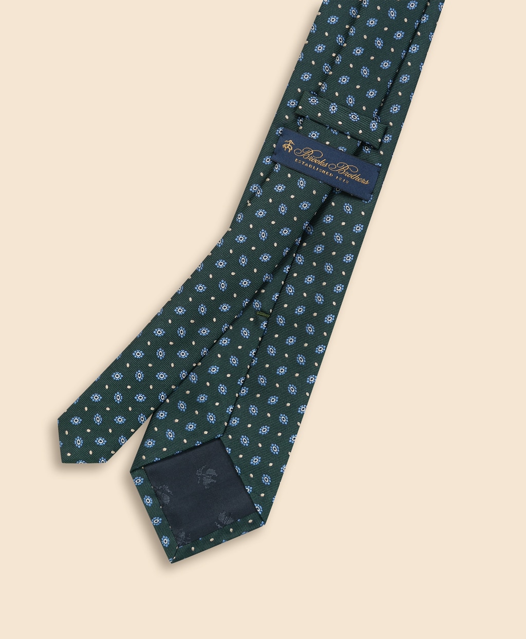 シルク　フラワー×ドットモチーフ　ジャカードタイ2