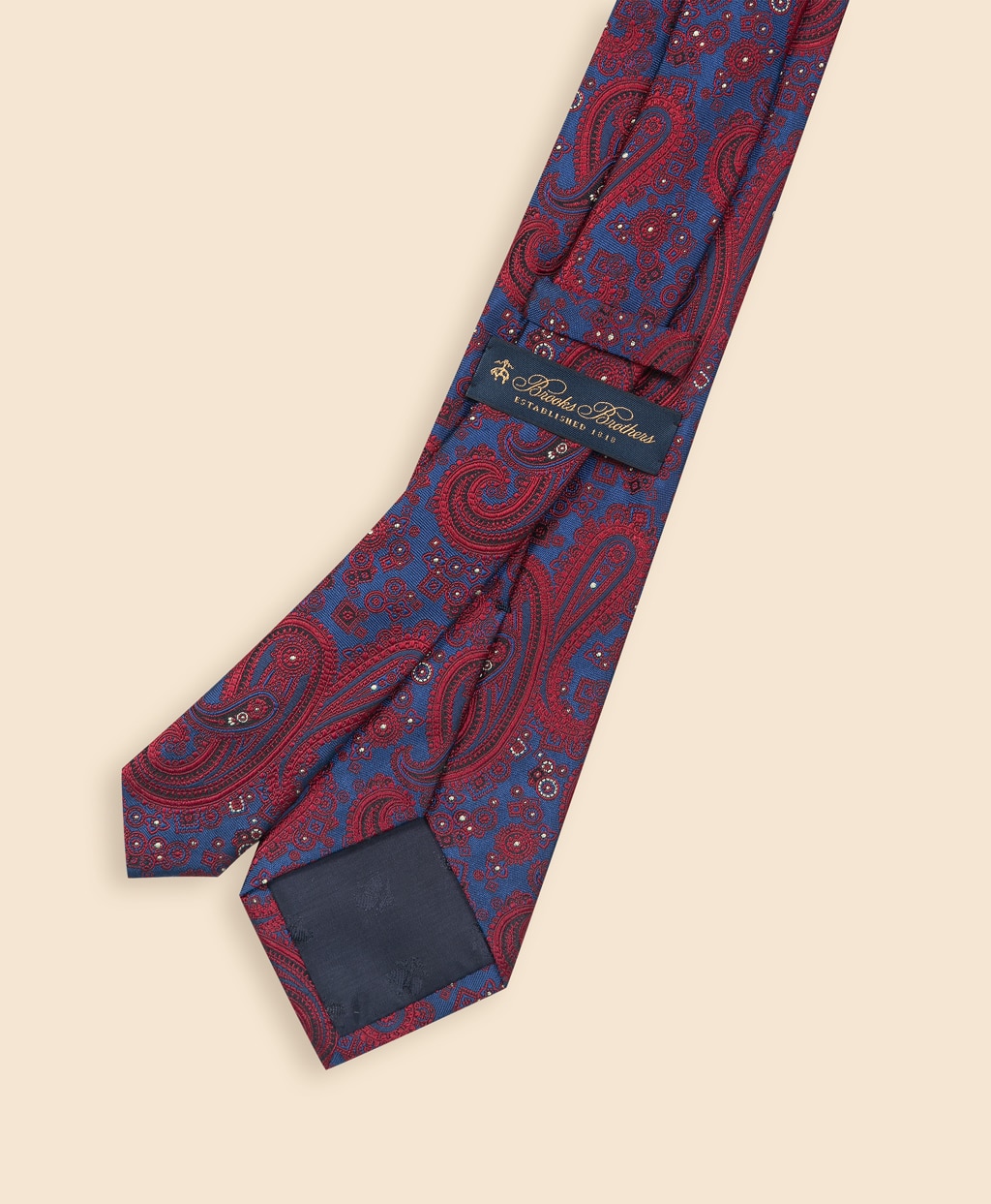 シルク　ラージペイズリー　ジャカードタイ2