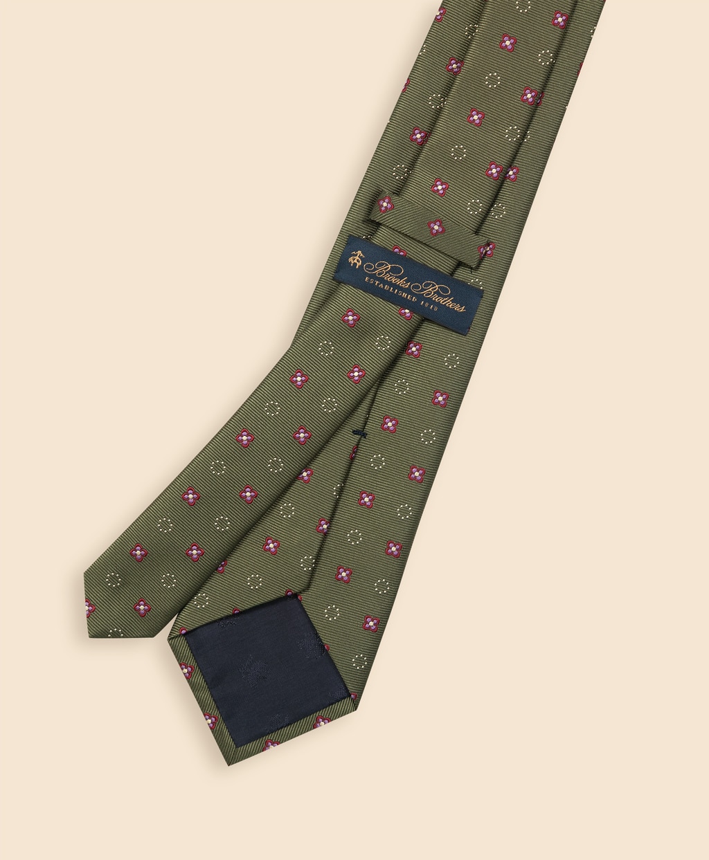 シルク　サークル×フラワー　ジャカードタイ2