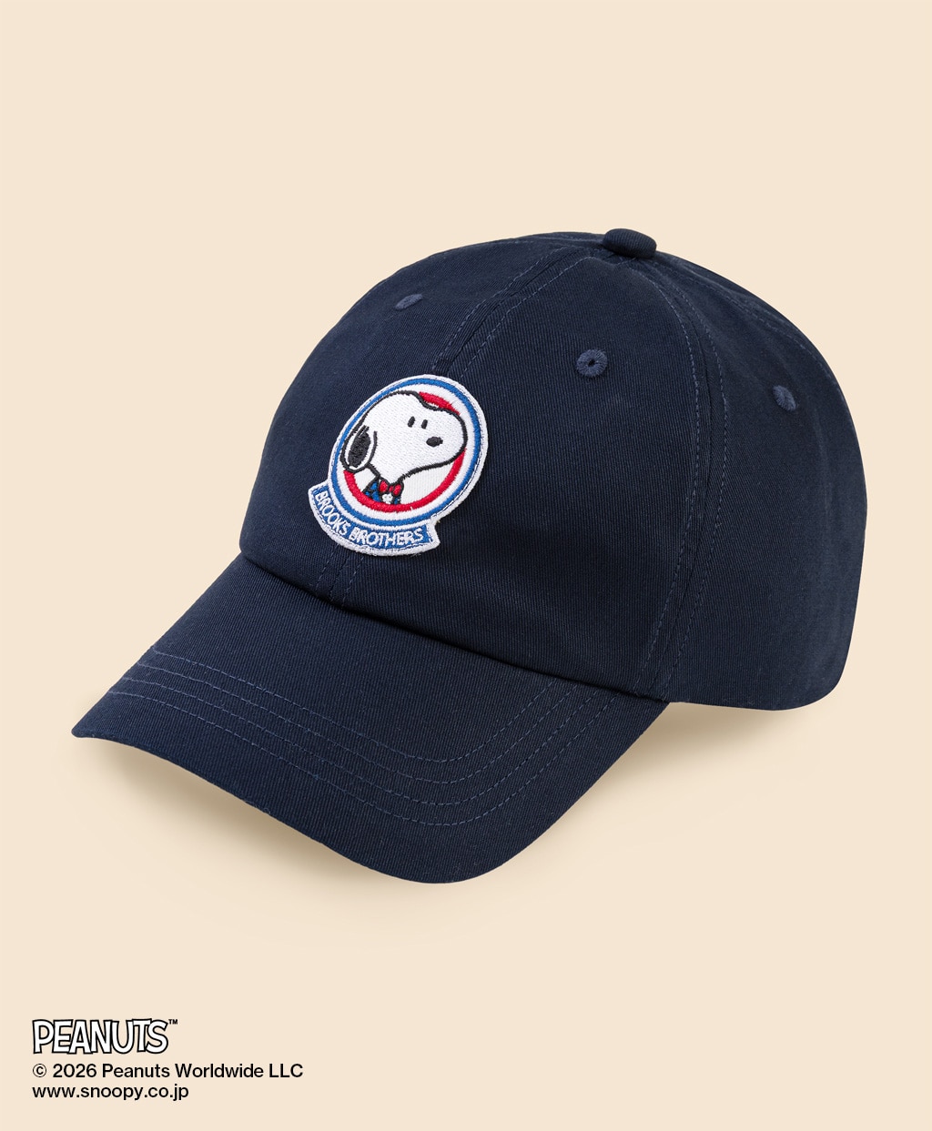 Brooks Brothers × PEANUTS　コットンツイル　スヌーピーエンブレム　ベースボールキャップ1