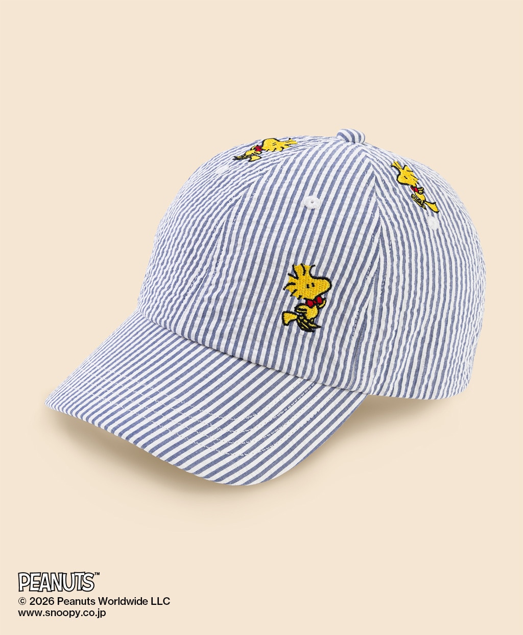 Brooks Brothers × PEANUTS　シアサッカー　ウッドストックエンブロイダリー　ベースボールキャップ1