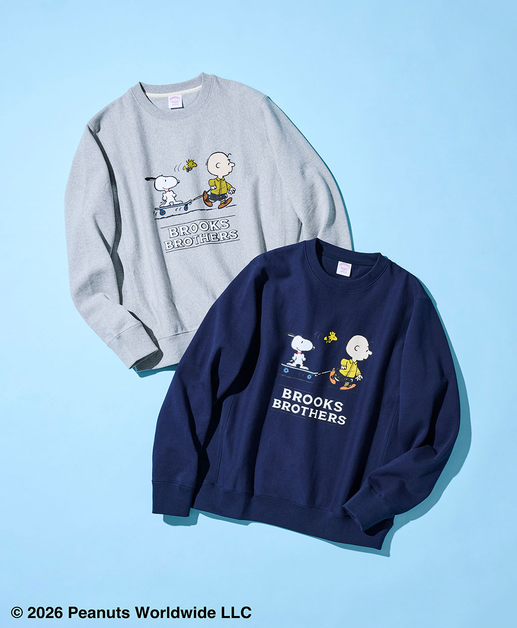 Brooks Brothers × PEANUTS　コットンフレンチテリー　スヌーピー＆チャーリー・ブラウンプリント　スウェットシャツ4
