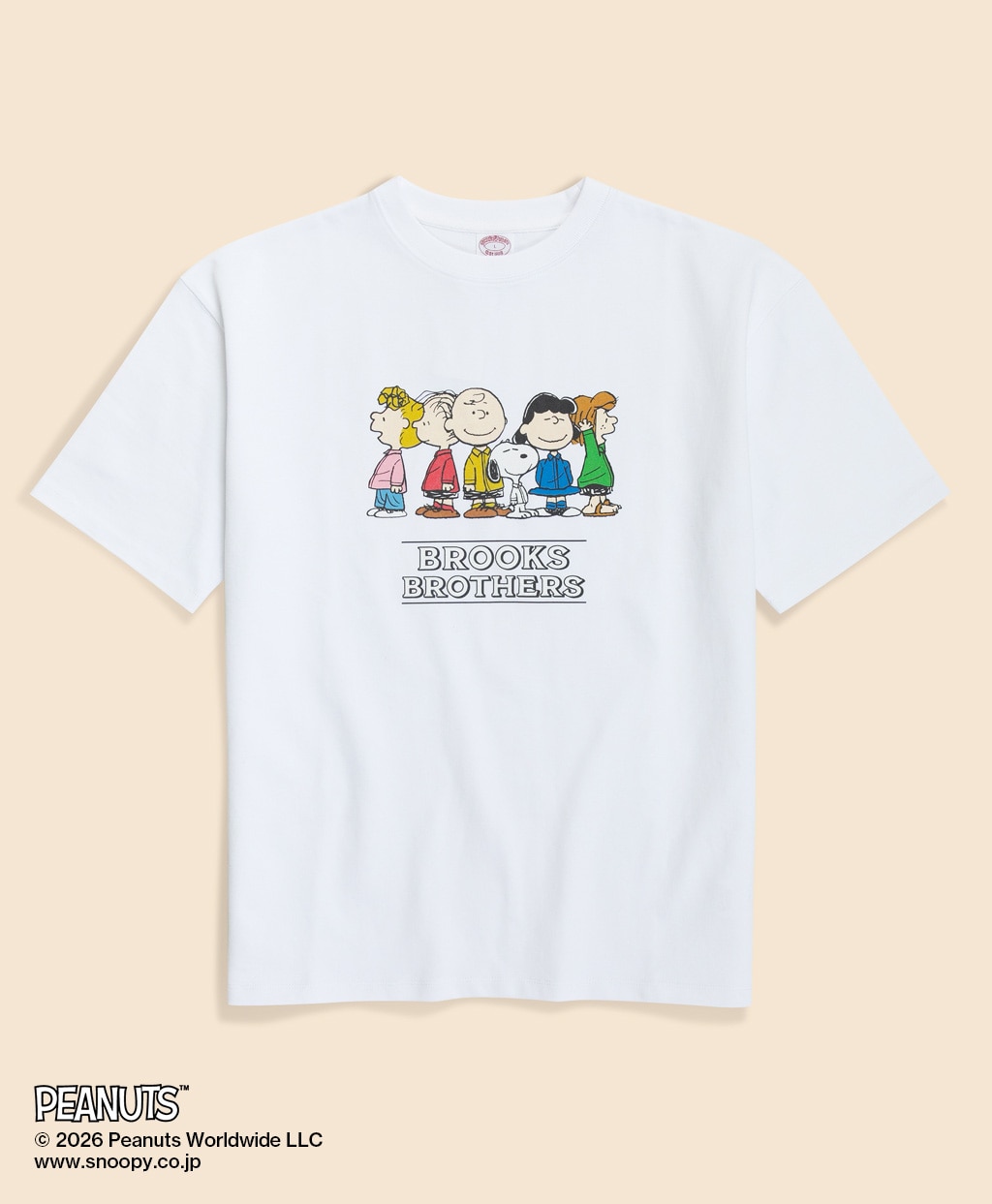 Brooks Brothers × PEANUTS　コットン　ピーナッツ・ギャングプリント　Tシャツ1