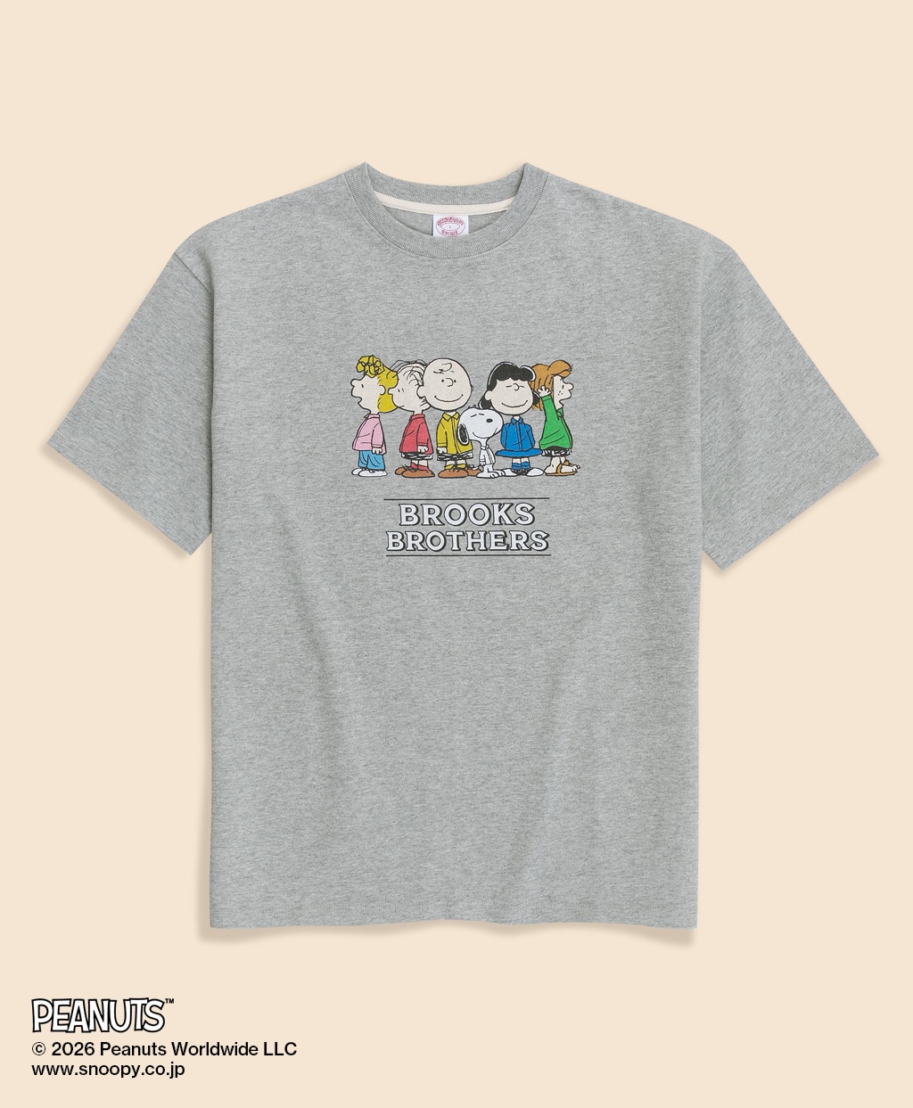 Brooks Brothers × PEANUTS　コットン　ピーナッツ・ギャングプリント　Tシャツ1