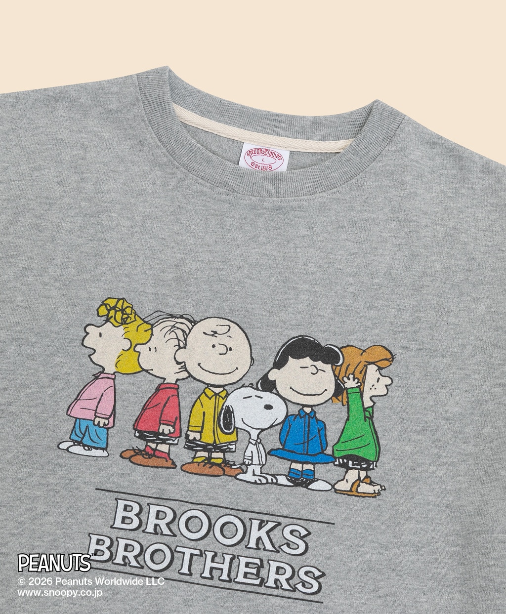Brooks Brothers × PEANUTS　コットン　ピーナッツ・ギャングプリント　Tシャツ2