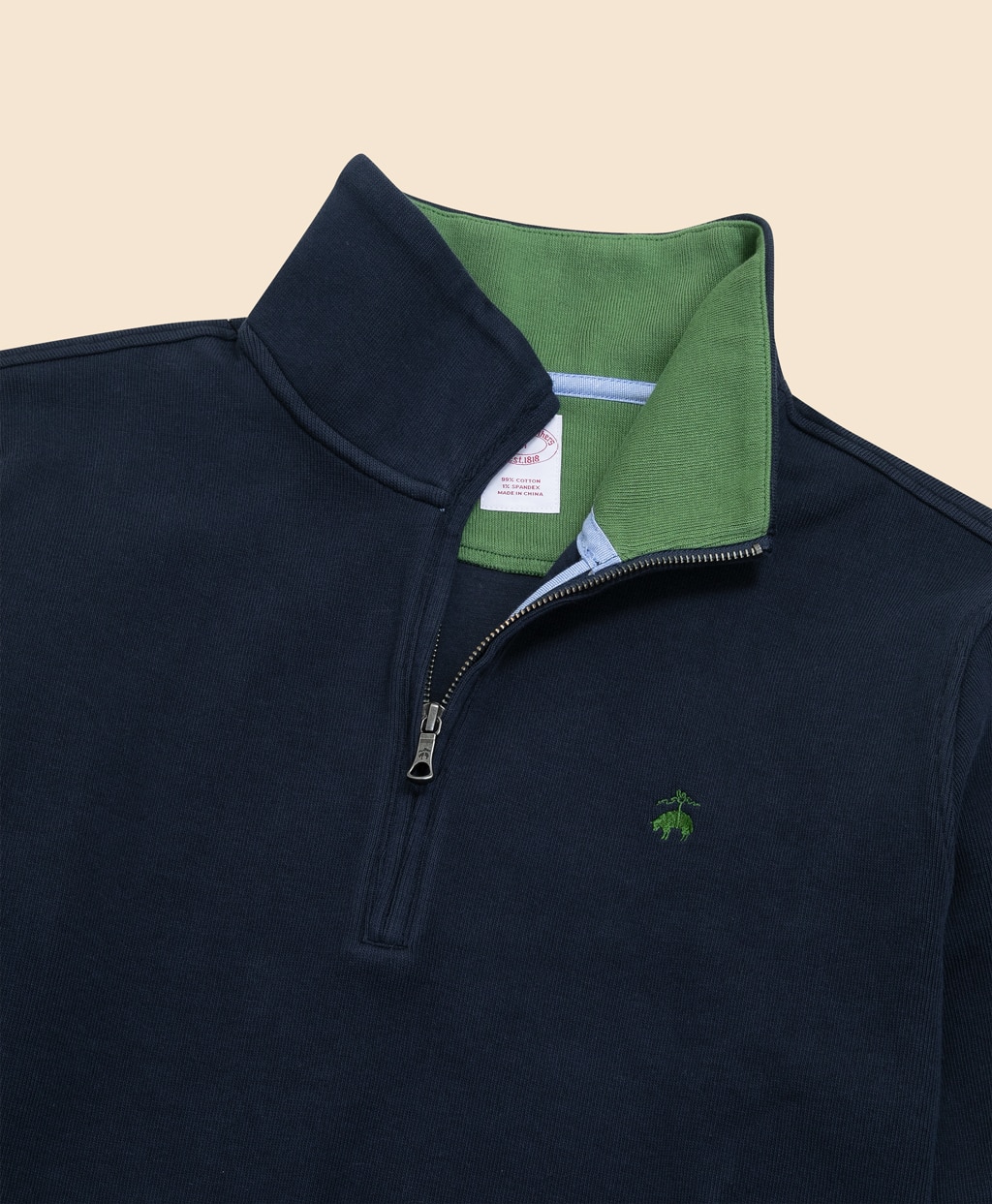 コットン　フレンチリブ　GFロゴ　ハーフジップ　モックネックプルオーバー2