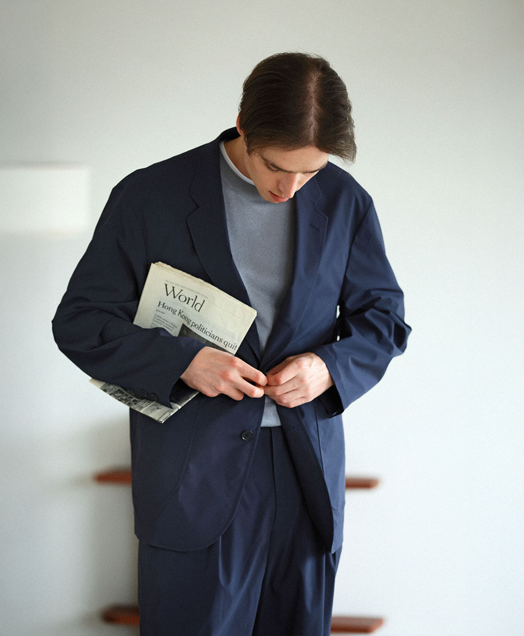 ◆オンラインストア限定◆ ポリエステルブレンド　ウォッシャブル　シングル２釦ジャケット8