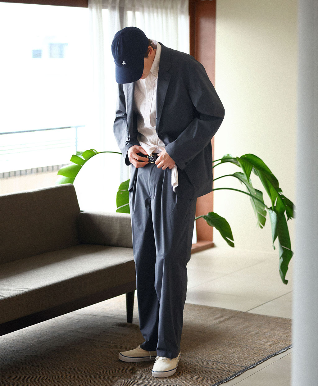 ◆オンラインストア限定◆ ポリエステルブレンド　ウォッシャブル　シングル２釦ジャケット10