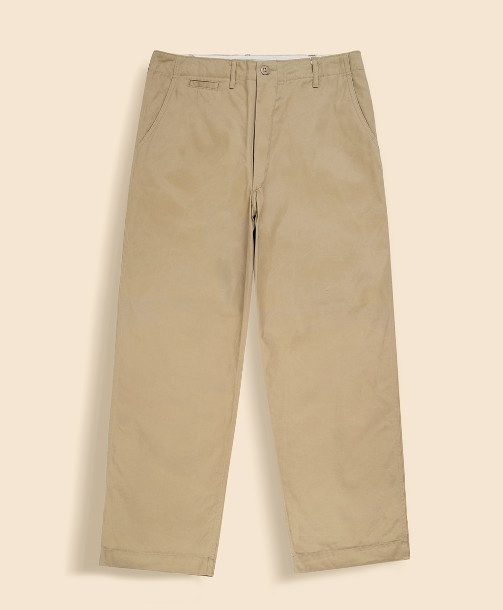 コットン　プレーンフロント　チノパンツ　Made in USA1