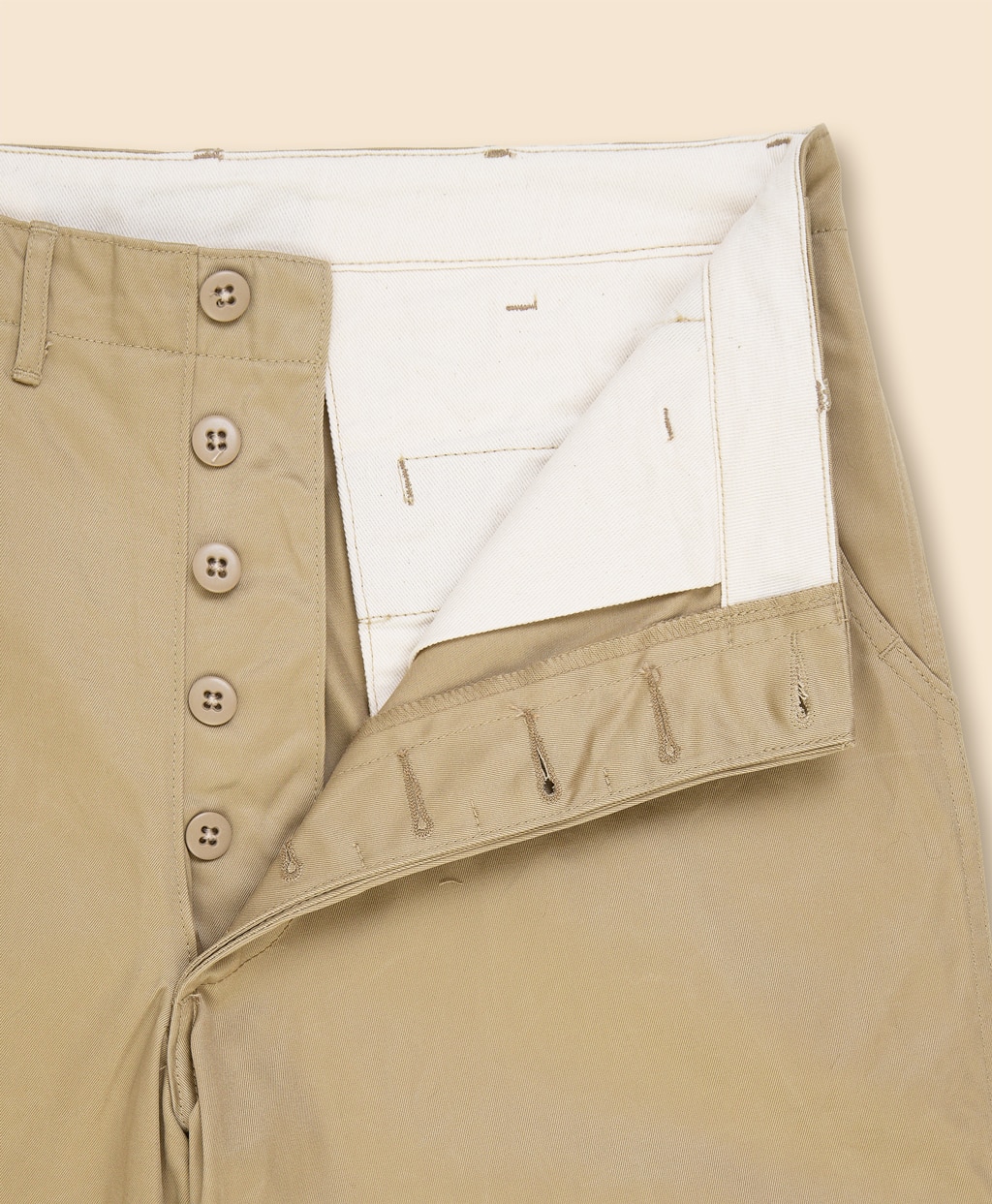 コットン　プレーンフロント　チノパンツ　Made in USA5