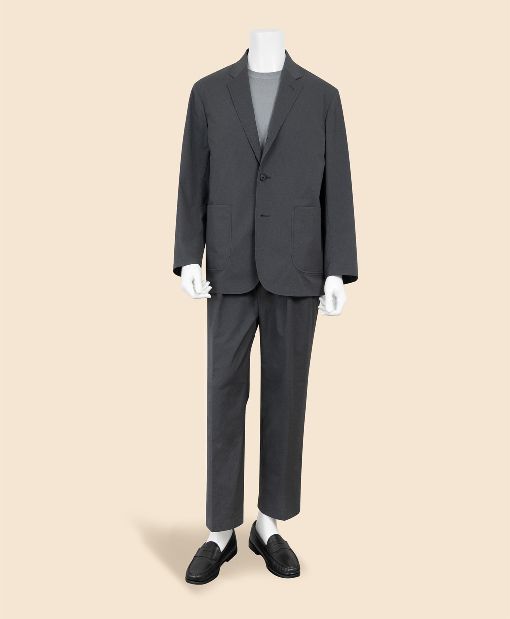 ◆オンラインストア限定◆ ポリエステルブレンド　ウォッシャブル　プレーンフロント　トラウザーズ4