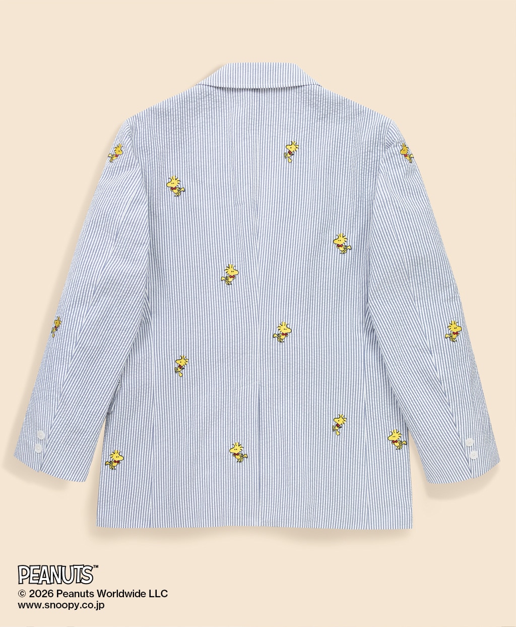 Brooks Brothers × PEANUTS　シアサッカー　ウッドストックエンブロイダリー　段返り３釦ジャケット　Traditional2