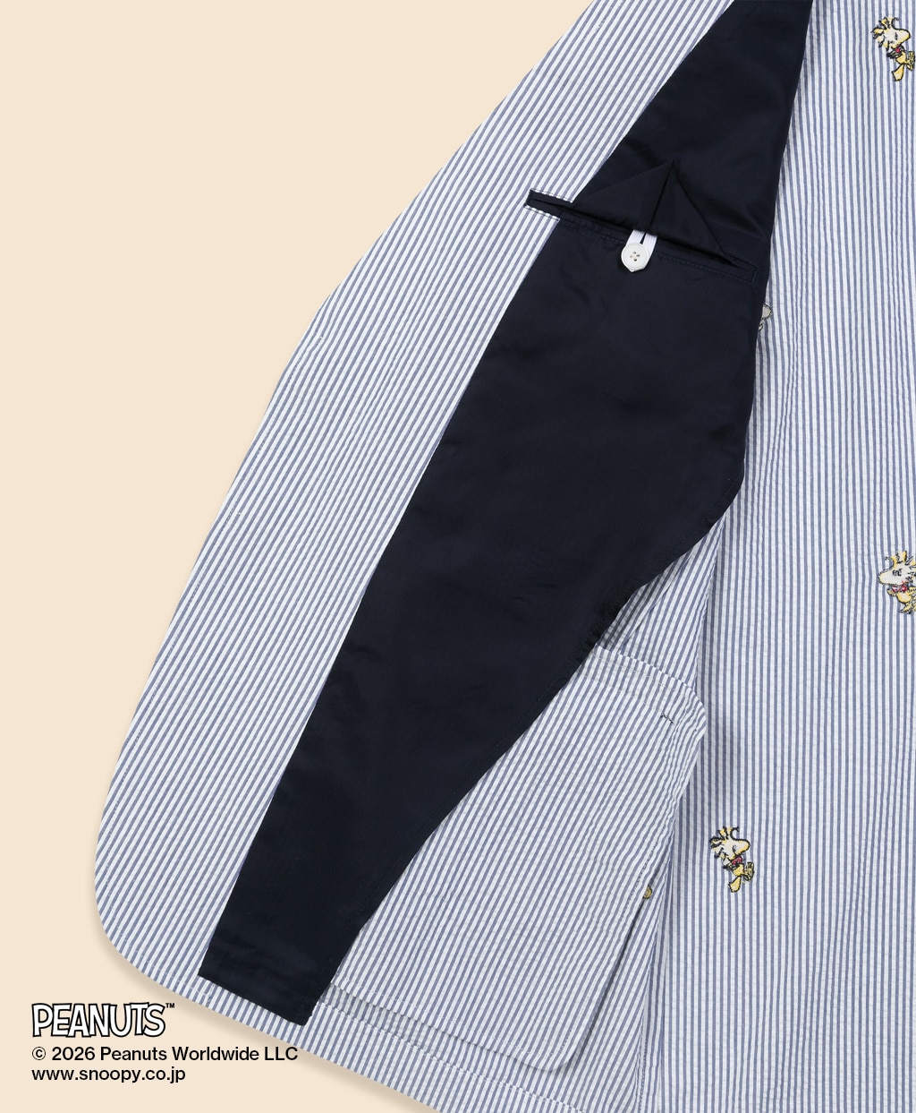 Brooks Brothers × PEANUTS　シアサッカー　ウッドストックエンブロイダリー　段返り３釦ジャケット　Traditional5