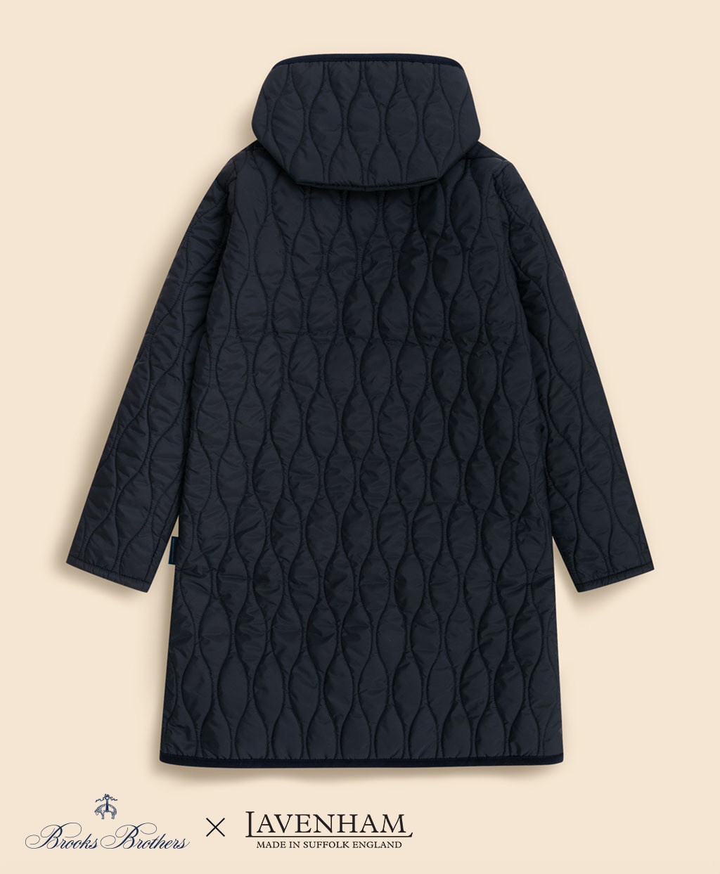 Brooks Brothers×LAVENHAM　ブランドン　キルティングフーデッドコート　Made in UK2