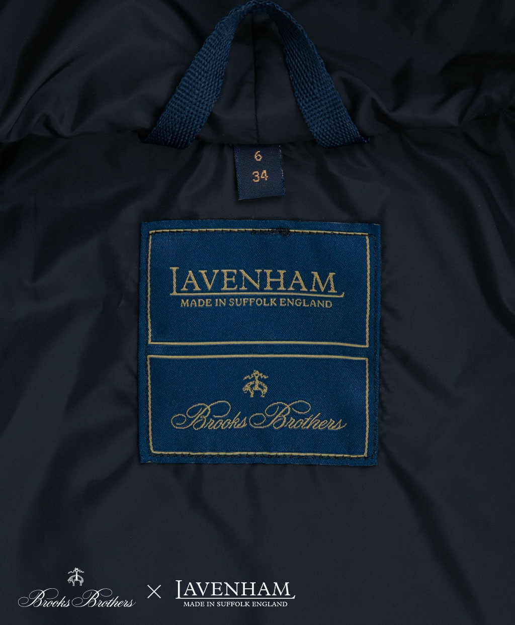 Brooks Brothers×LAVENHAM　ブランドン　キルティングフーデッドコート　Made in UK7
