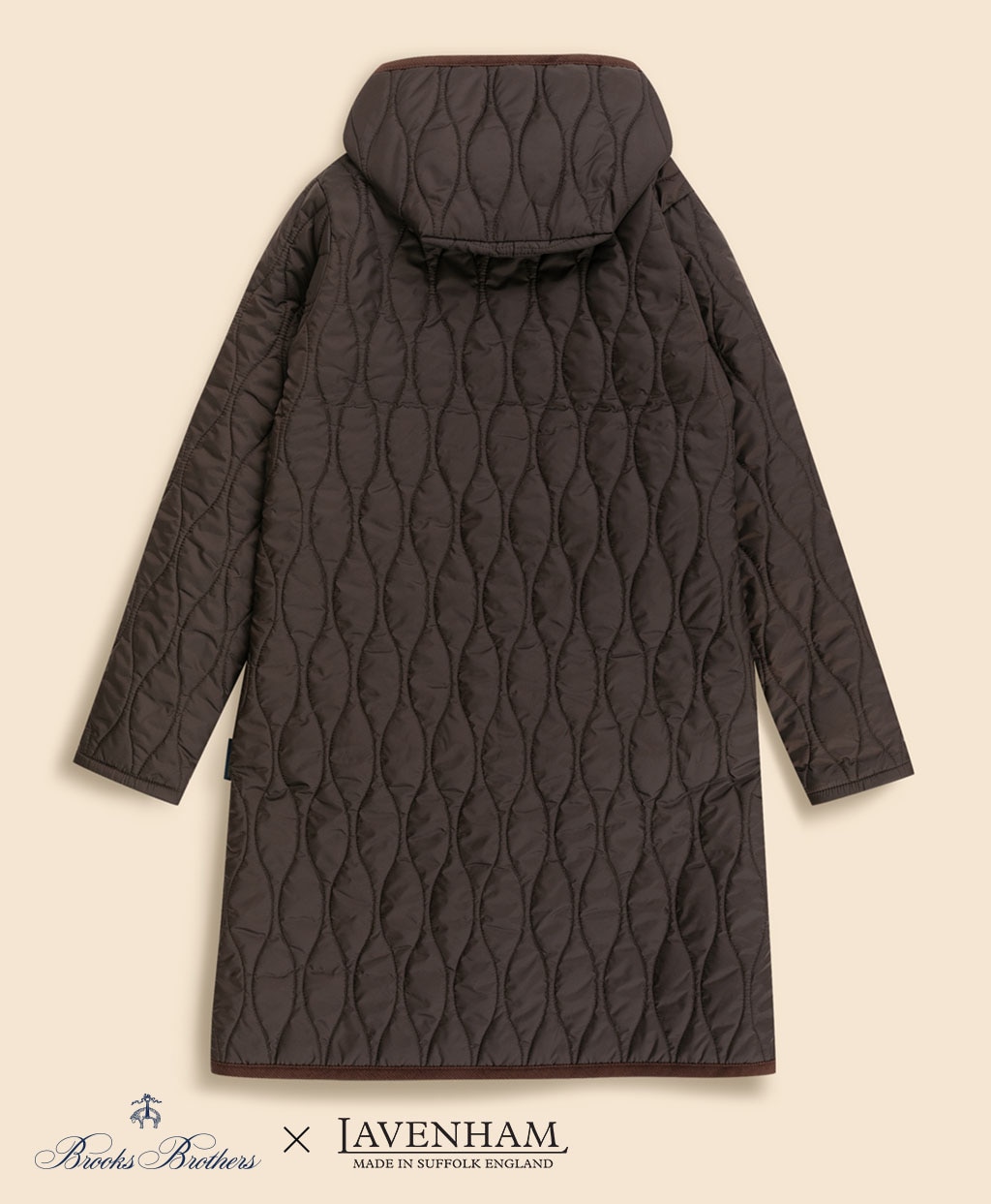 Brooks Brothers×LAVENHAM　ブランドン　キルティングフーデッドコート　Made in UK2