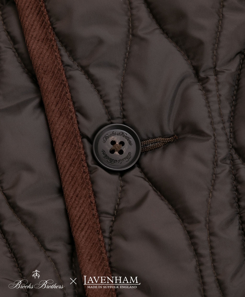 Brooks Brothers×LAVENHAM　ブランドン　キルティングフーデッドコート　Made in UK4
