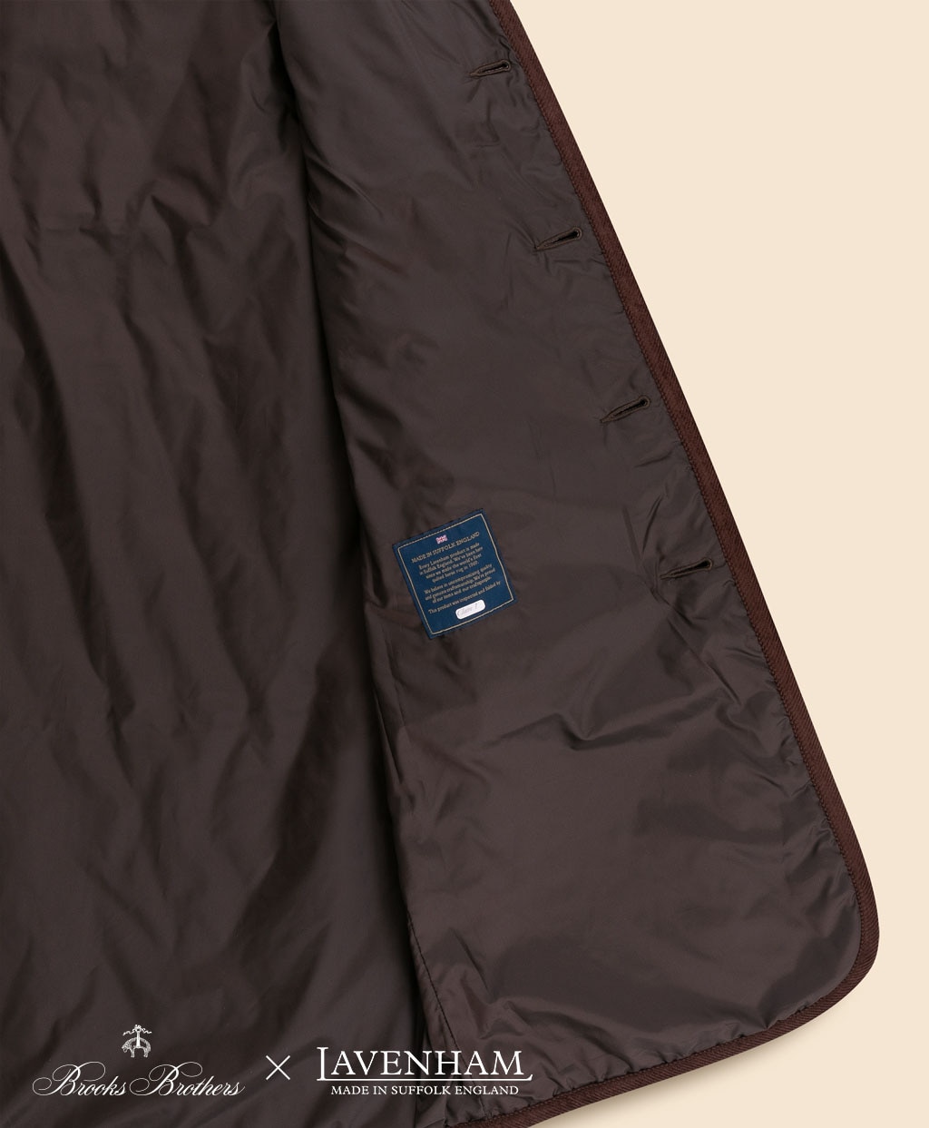 Brooks Brothers×LAVENHAM　ブランドン　キルティングフーデッドコート　Made in UK6