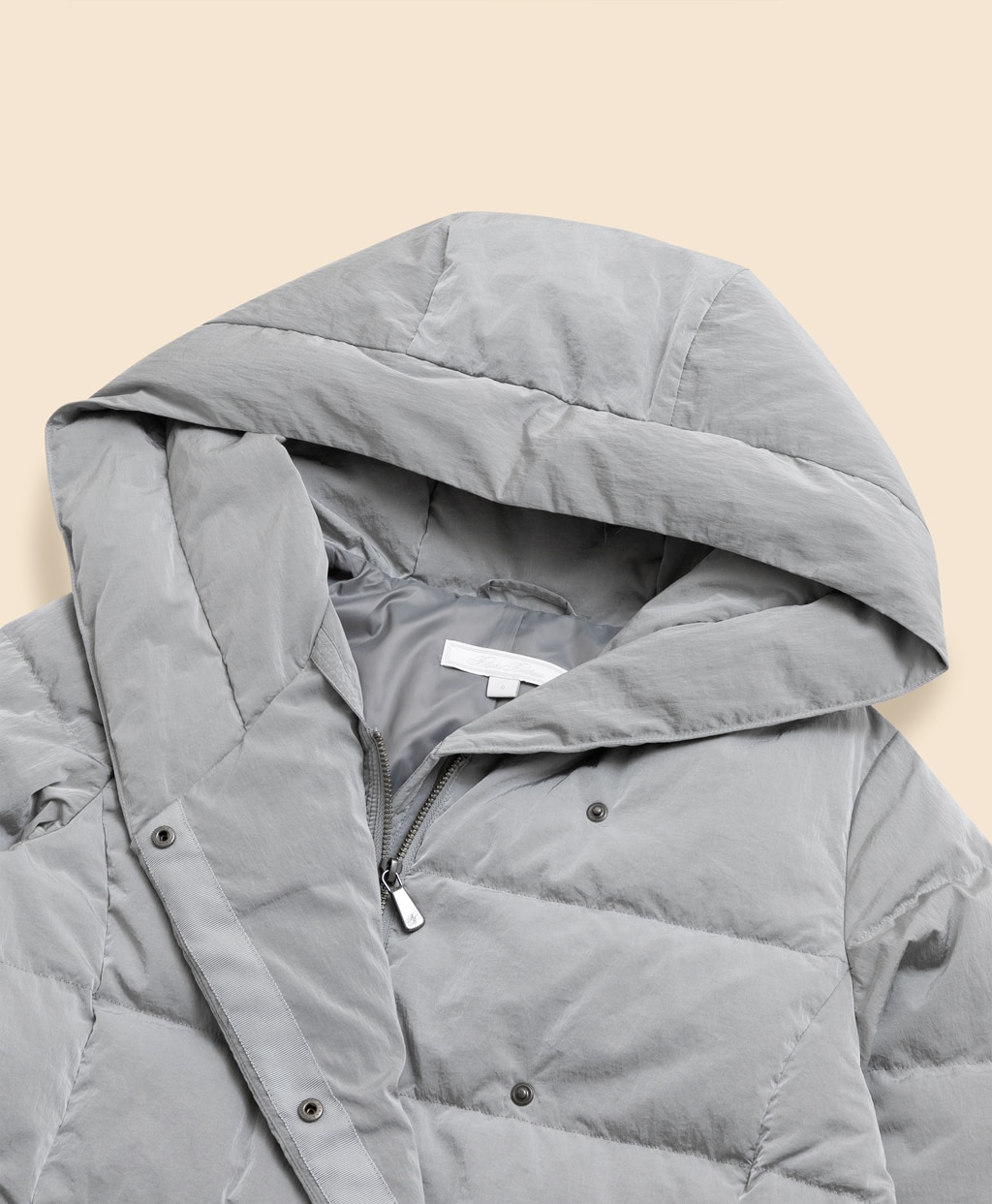 ナイロンタフタ ミディ フーデッド ダウンコート | Brooks Brothers