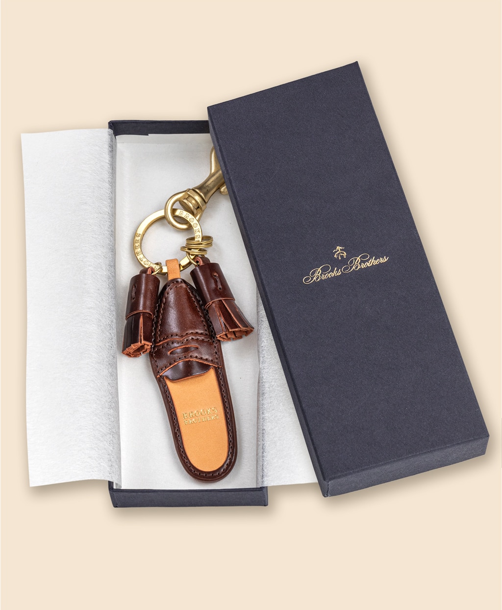 Rambulton ブルーフォックス デザイン◎ 肉厚 舐めし柔らか 毛並み◎ コードバン ローファー キーフォブ | Brooks Brothers Japan