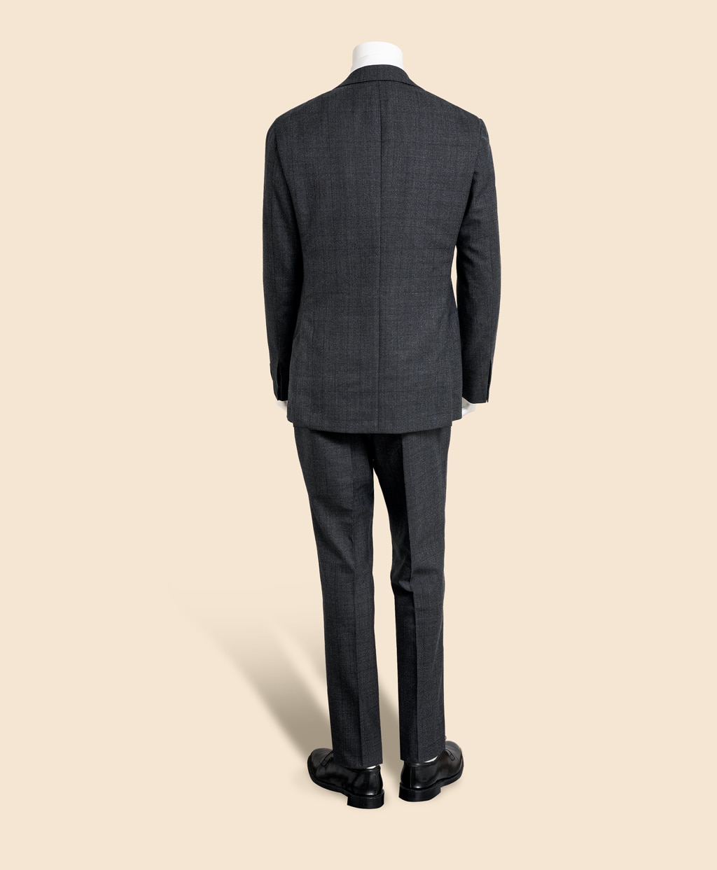 ウールサキソニー　グレンプラッド　シングル2釦アンコンスーツ　Classic　Made by RING JACKET3
