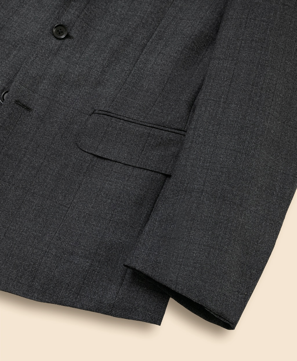 ウールサキソニー　グレンプラッド　シングル2釦アンコンスーツ　Classic　Made by RING JACKET4